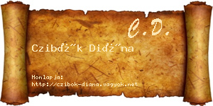 Czibók Diána névjegykártya